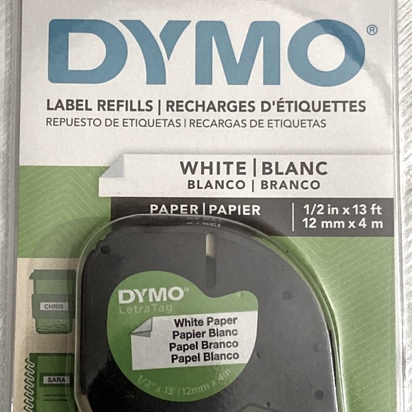 Dymo Label Refills White Paper 1 Piece Sealed - Picture 4 of 4